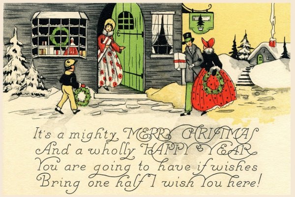 Рождественская открытка на иностранном языке