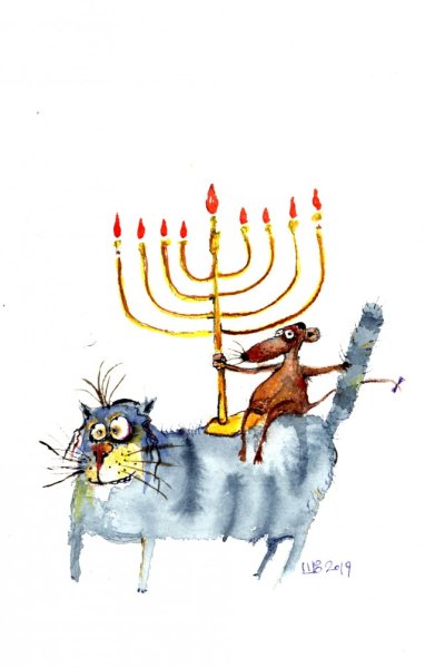 Ханука открытки смешные