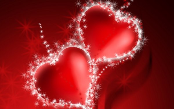 Два сердца открытка