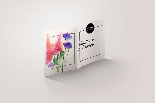 Mock up открытка