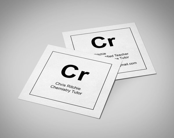 Мокап квадратной визитки