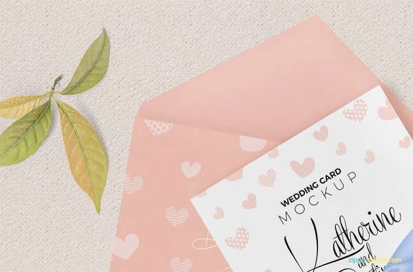 Мокап конверт с приглашением