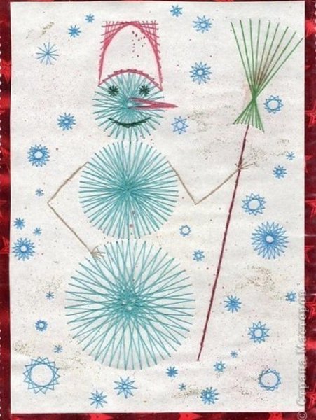 Вышивка на бумаге