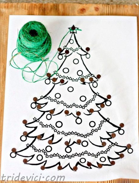 Зимнее панно своими руками