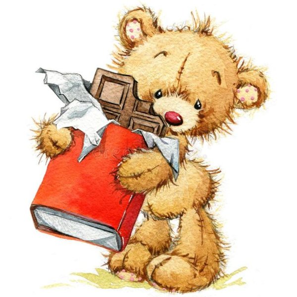 Медвежонок с шоколадкой