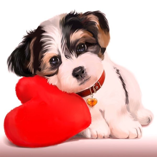 Собачка с сердечком
