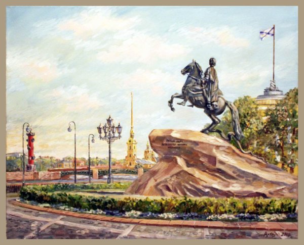 Пейзажи Питера с медным всадником