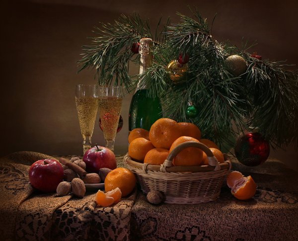 Новогодний мандарин.