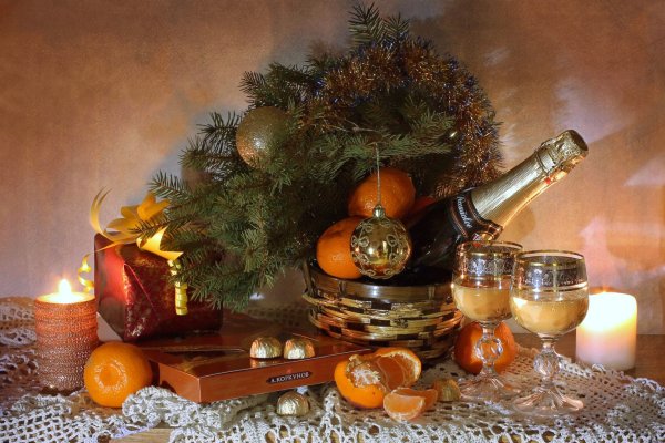 Праздничный натюрморт новый год