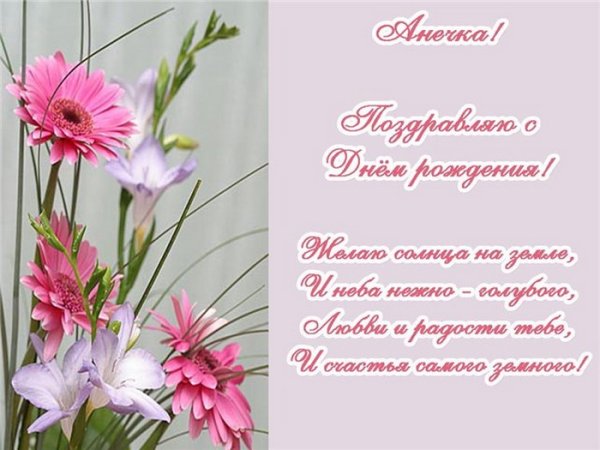 С днём рождения Анечка
