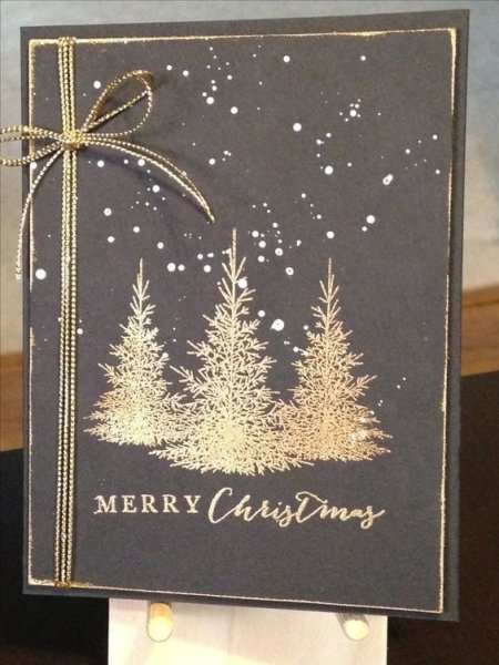 Новогодняя открытка из крафтовой бумаги