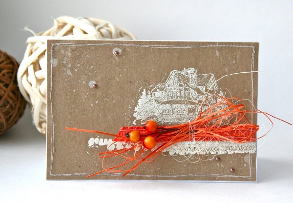 Открытка к новому году крафт