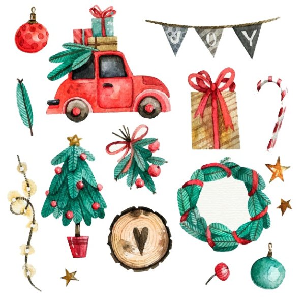 Новогодние украшения на окна цветные