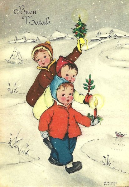 Итальянские Рождественские открытки