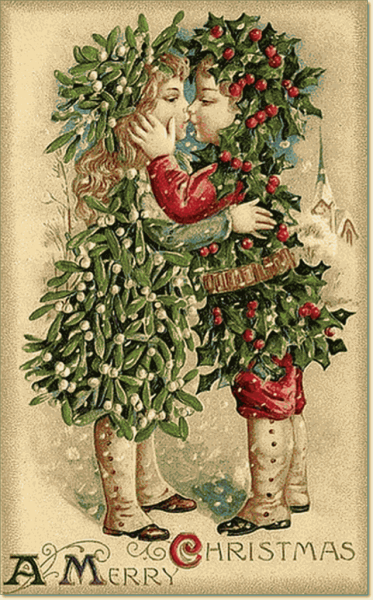 Новогодние открытки в стиле ретро