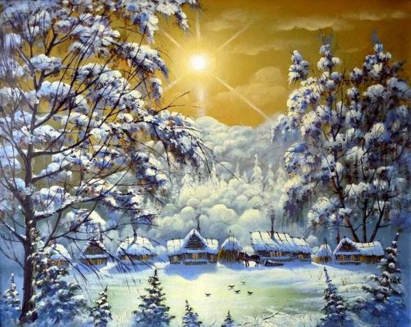 Художник Марков Владимир зимние картины