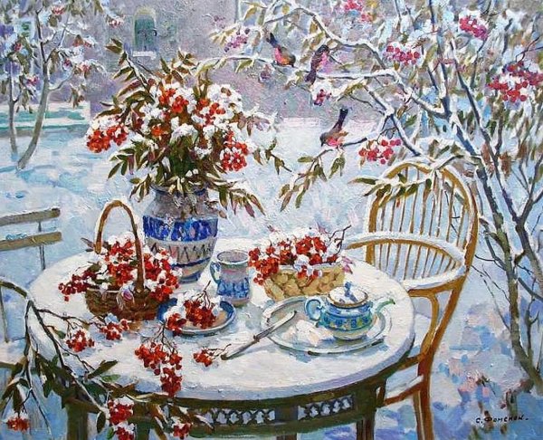 Доброго зимнего утра с птичками