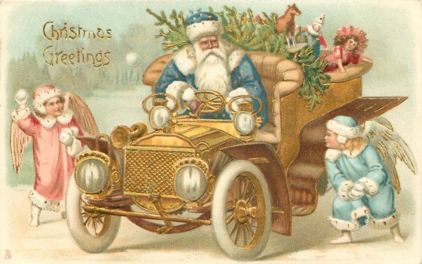 Дед Мороз дореволюционные открытки