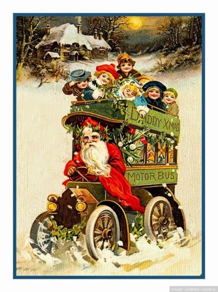 Новогодние открытки в старинном стиле