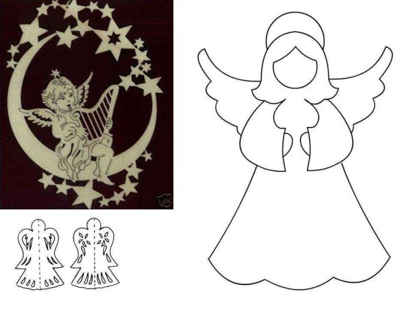 Фигурки ангелов из бумаги