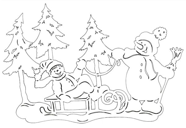 Вытынанки новогодние