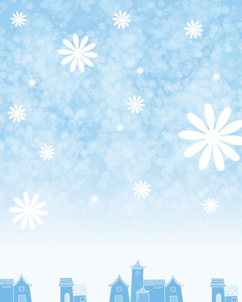 Голубой фон со снежинками