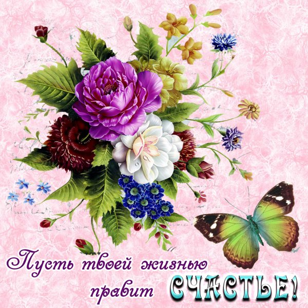 Цветы для друзей с пожеланиями