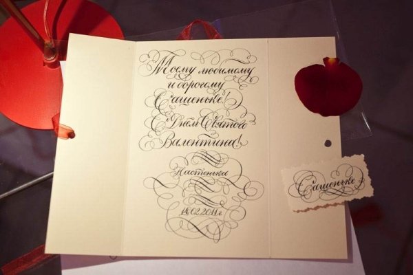 Подпись открытки