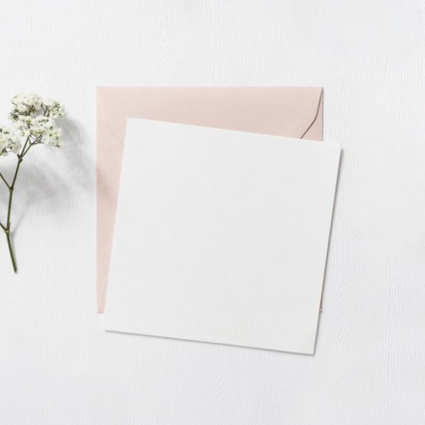 Открытка белая пустая