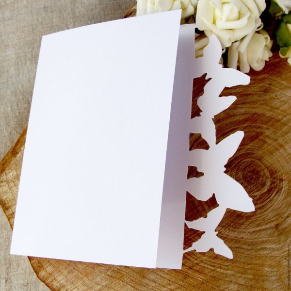 Открытка белая пустая