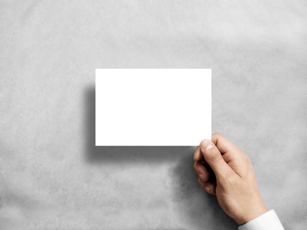 Открытка белая пустая