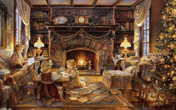 Приятного вечера у камина