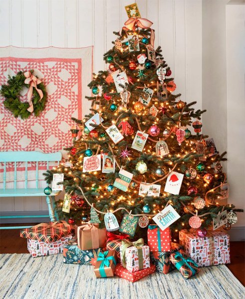 Украшение елки в ретро стиле