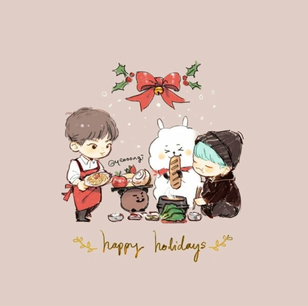 Чиби BTS Рождественский