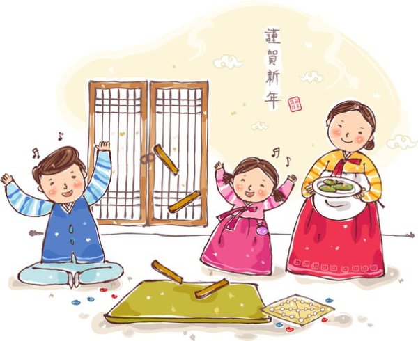 Корейский новый год рисунки