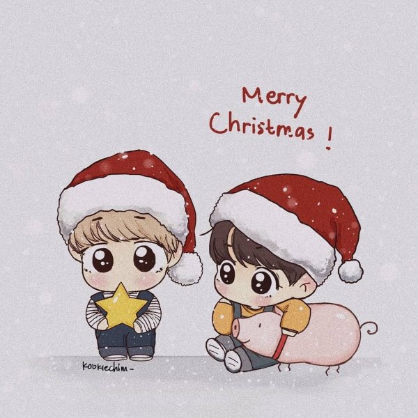 БТС Чиби Рождество