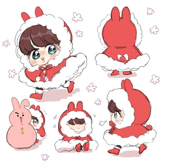 BTS Чиби новый год