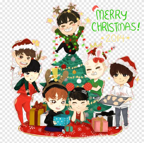 Чиби BTS Рождественский