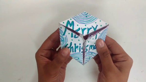 Бесконечная открытка из бумаги схема