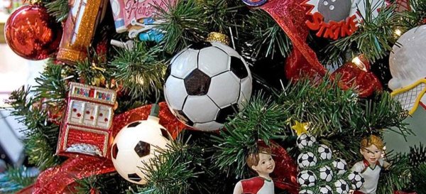 Рождество фон футбол