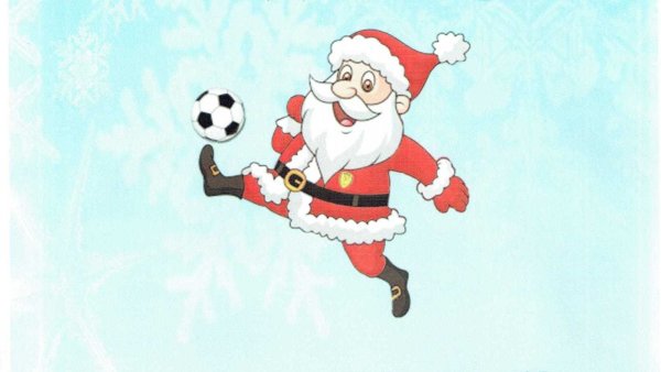 Футбольная открытка с новым годом