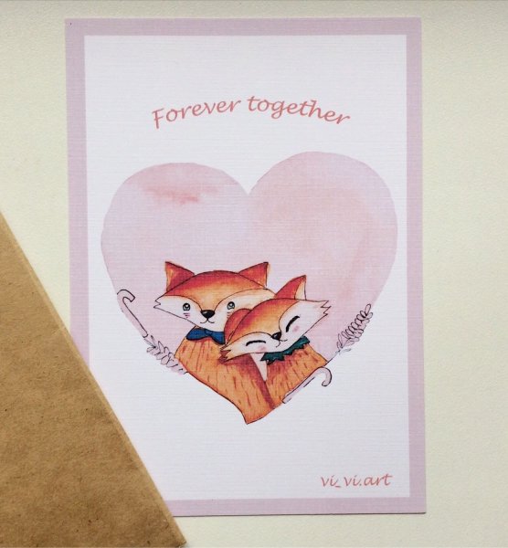 Открытка мы вместе