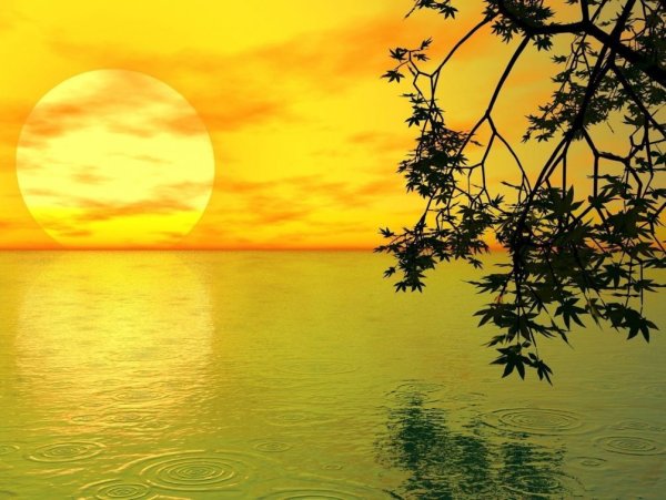 Закат на море