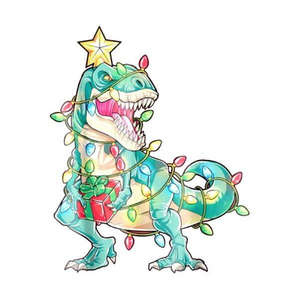 Новогодний динозавр