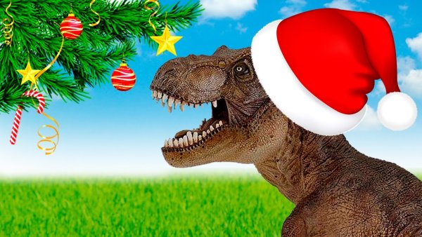 Новогодний Динозаврик