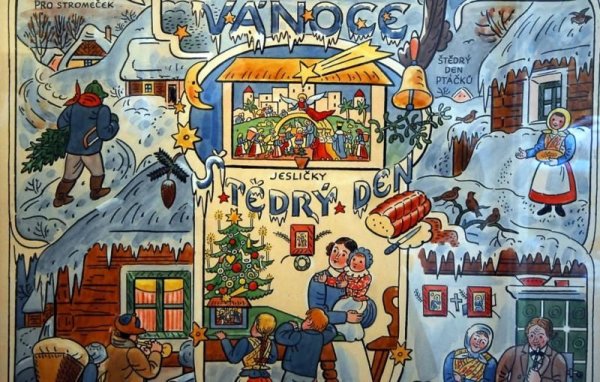 Чешская Рождественская открытка