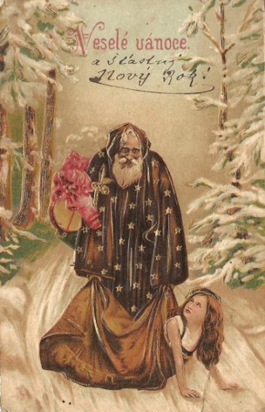 Рождественские открытки на чешском языке