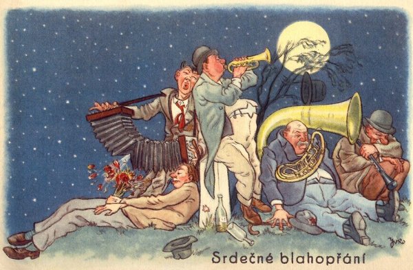 Чешская Рождественская открытка