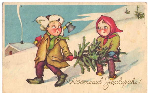 Новогодние открытки Гномы