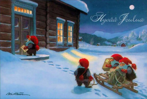 Советские зимние открытки